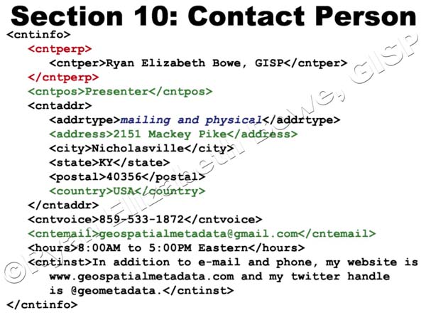 Contact Person (Section 10)
